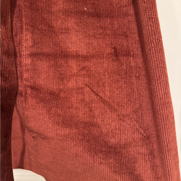 BROWN CORDUROY MINI DRESS WITH ZIPPER AND BELT - Picture 5 of 5